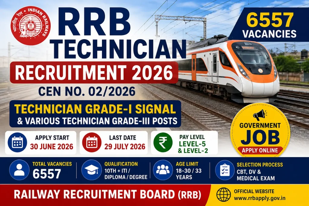 RRB Technician Recruitment 2026