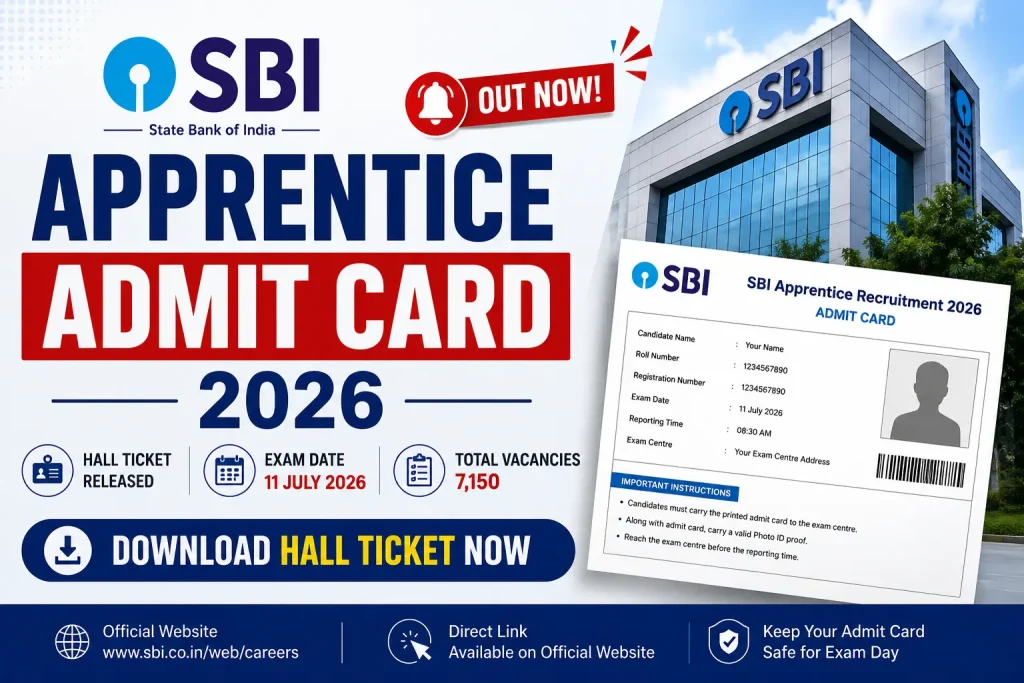 SBI Apprentice Admit Card 2026
