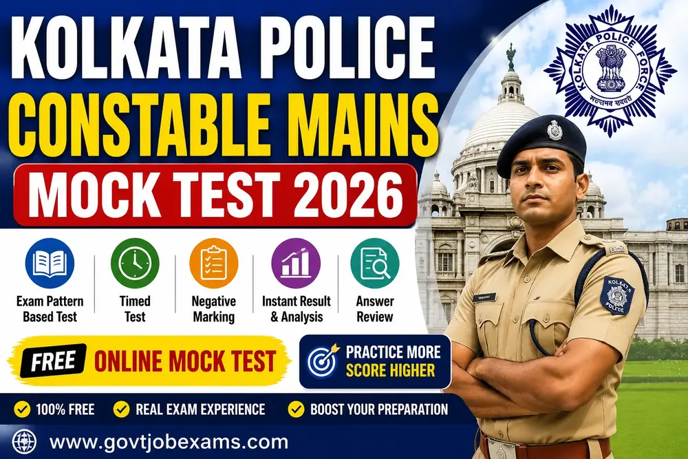Kolkata Police Constable Mains Free Mock Test